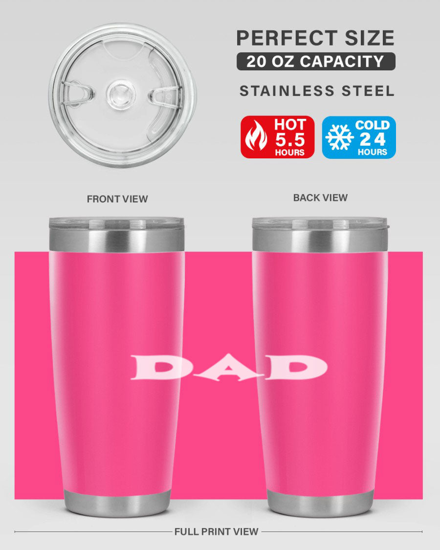 dadg 29# Tumbler in stainless steel with a drink-thru lid, showcasing its sleek design and double wall insulation.