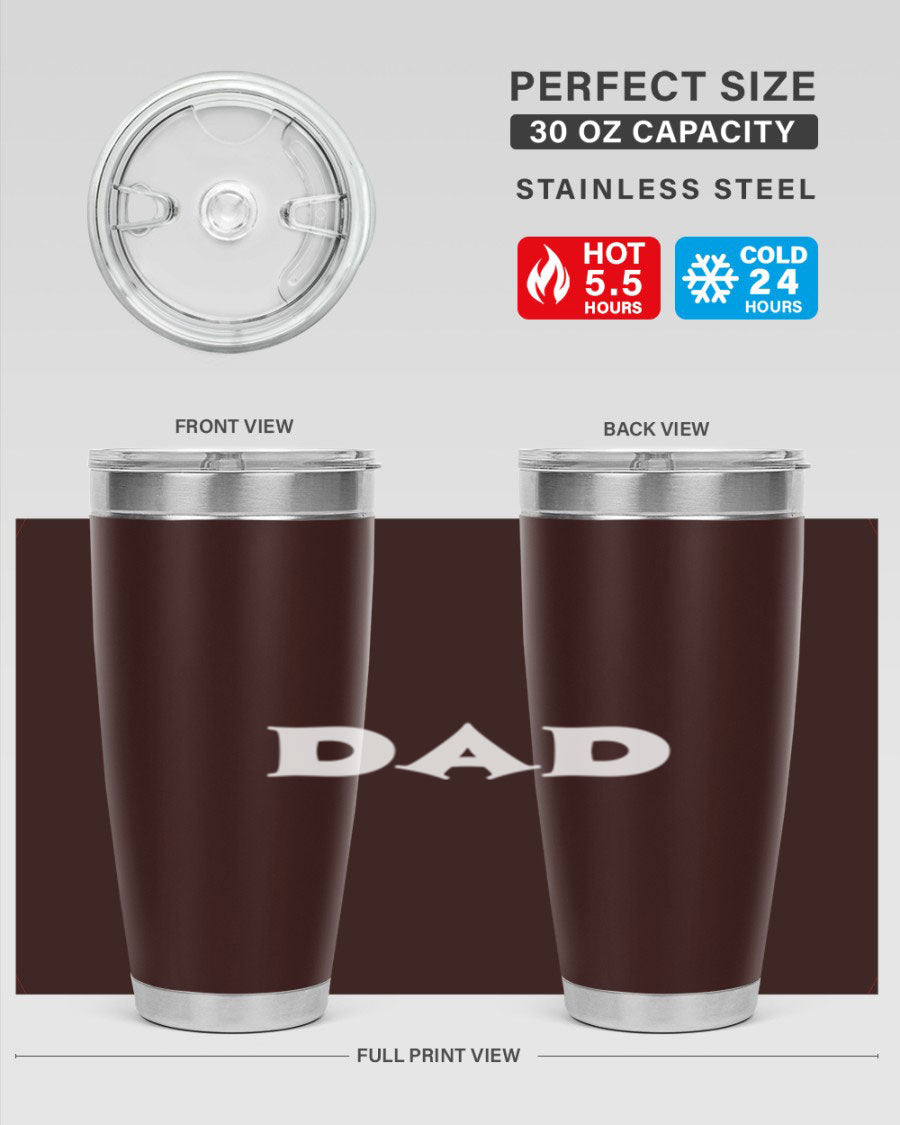dadg 29# Tumbler in stainless steel with a drink-thru lid, showcasing its sleek design and double wall insulation.