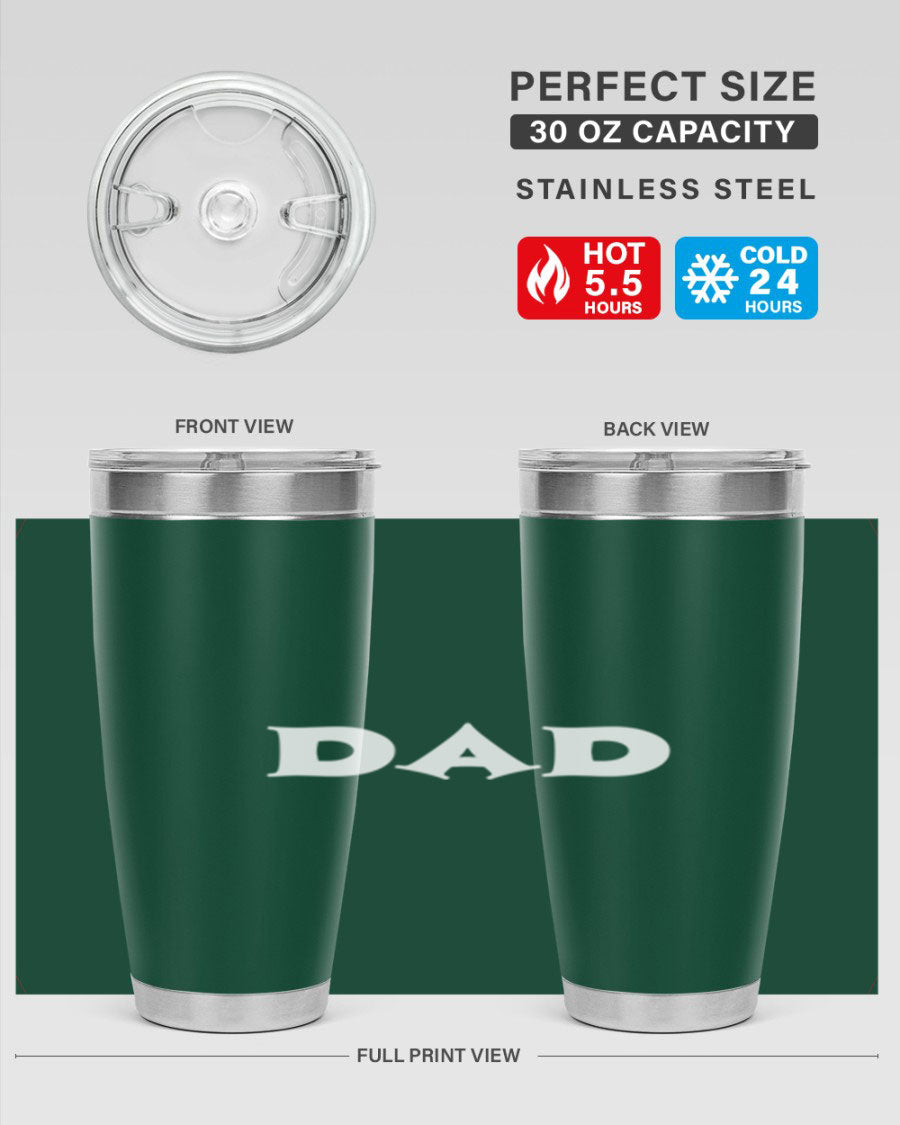 dadg 29# Tumbler in stainless steel with a drink-thru lid, showcasing its sleek design and double wall insulation.