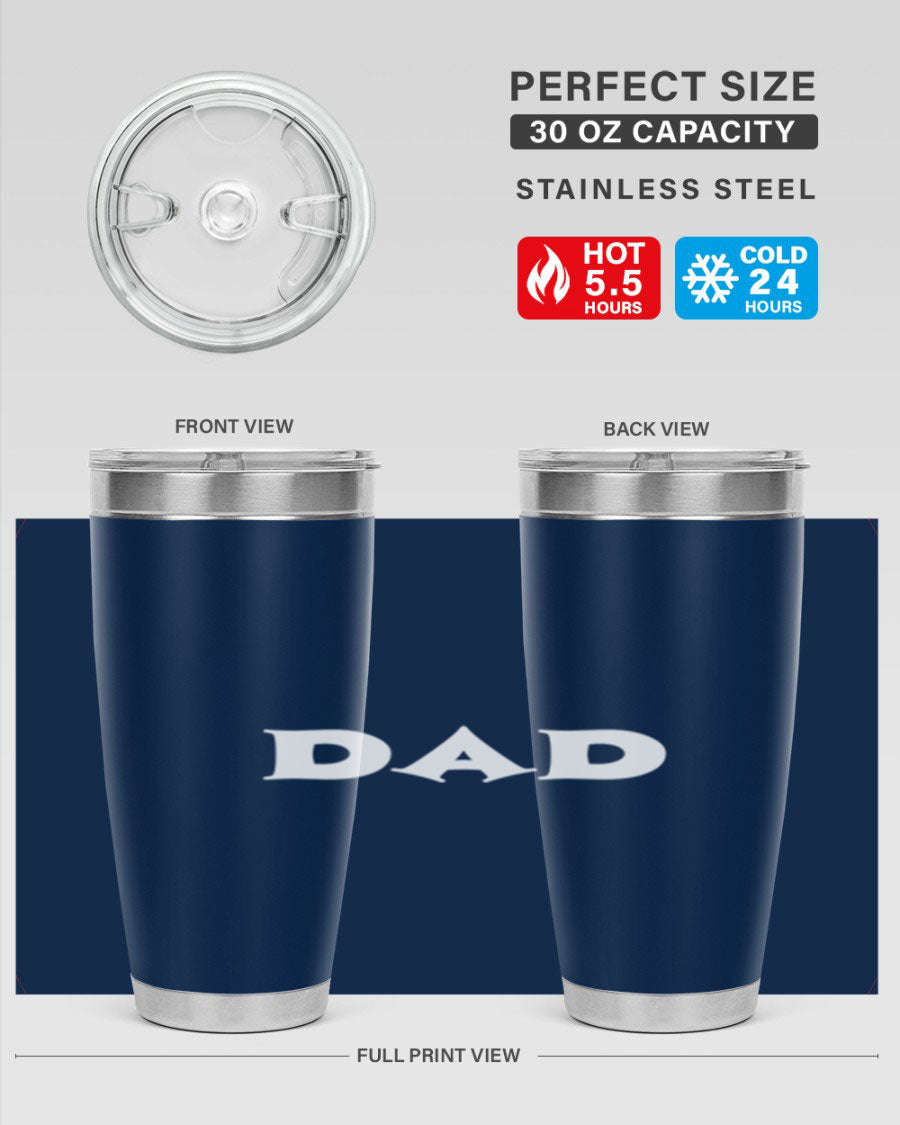 dadg 29# Tumbler in stainless steel with a drink-thru lid, showcasing its sleek design and double wall insulation.