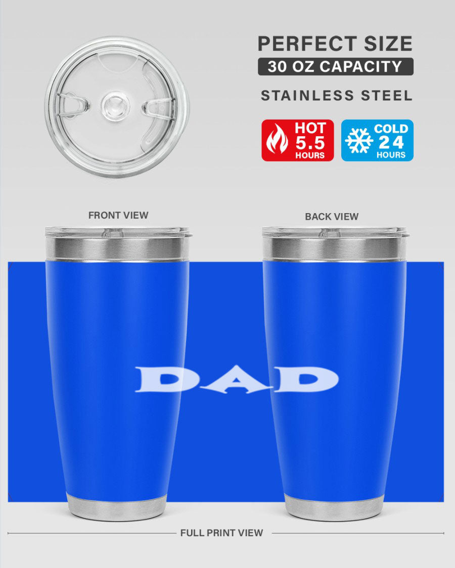 dadg 29# Tumbler in stainless steel with a drink-thru lid, showcasing its sleek design and double wall insulation.