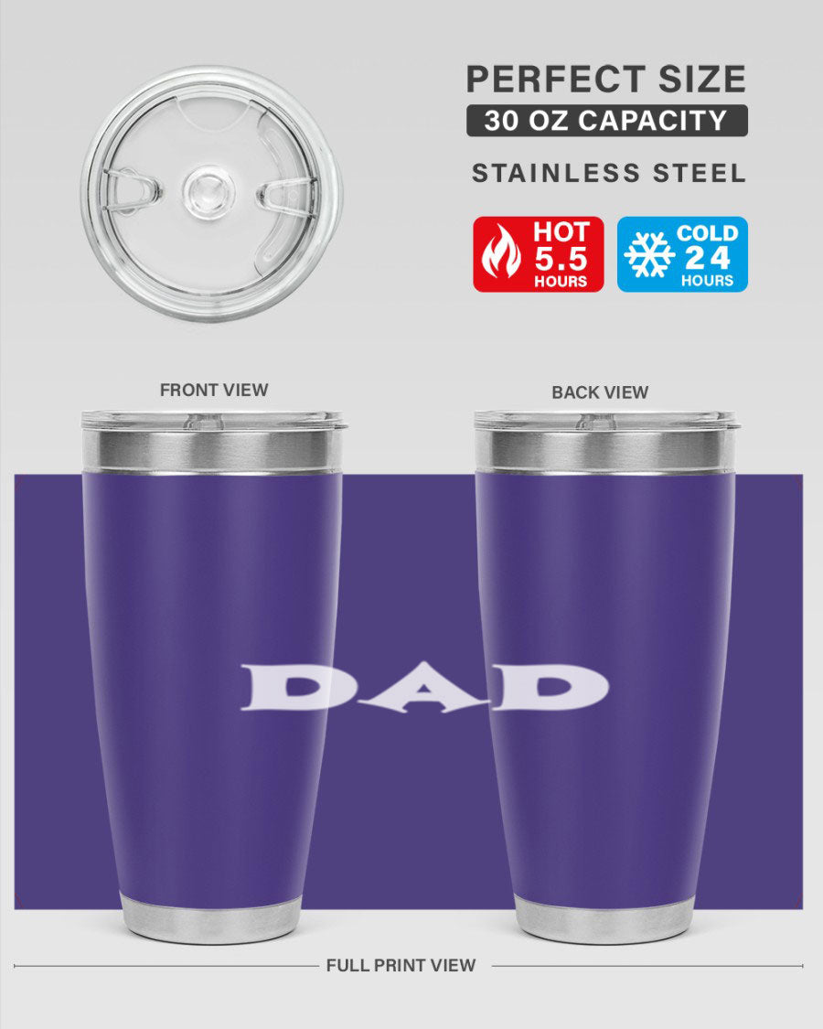 dadg 29# Tumbler in stainless steel with a drink-thru lid, showcasing its sleek design and double wall insulation.
