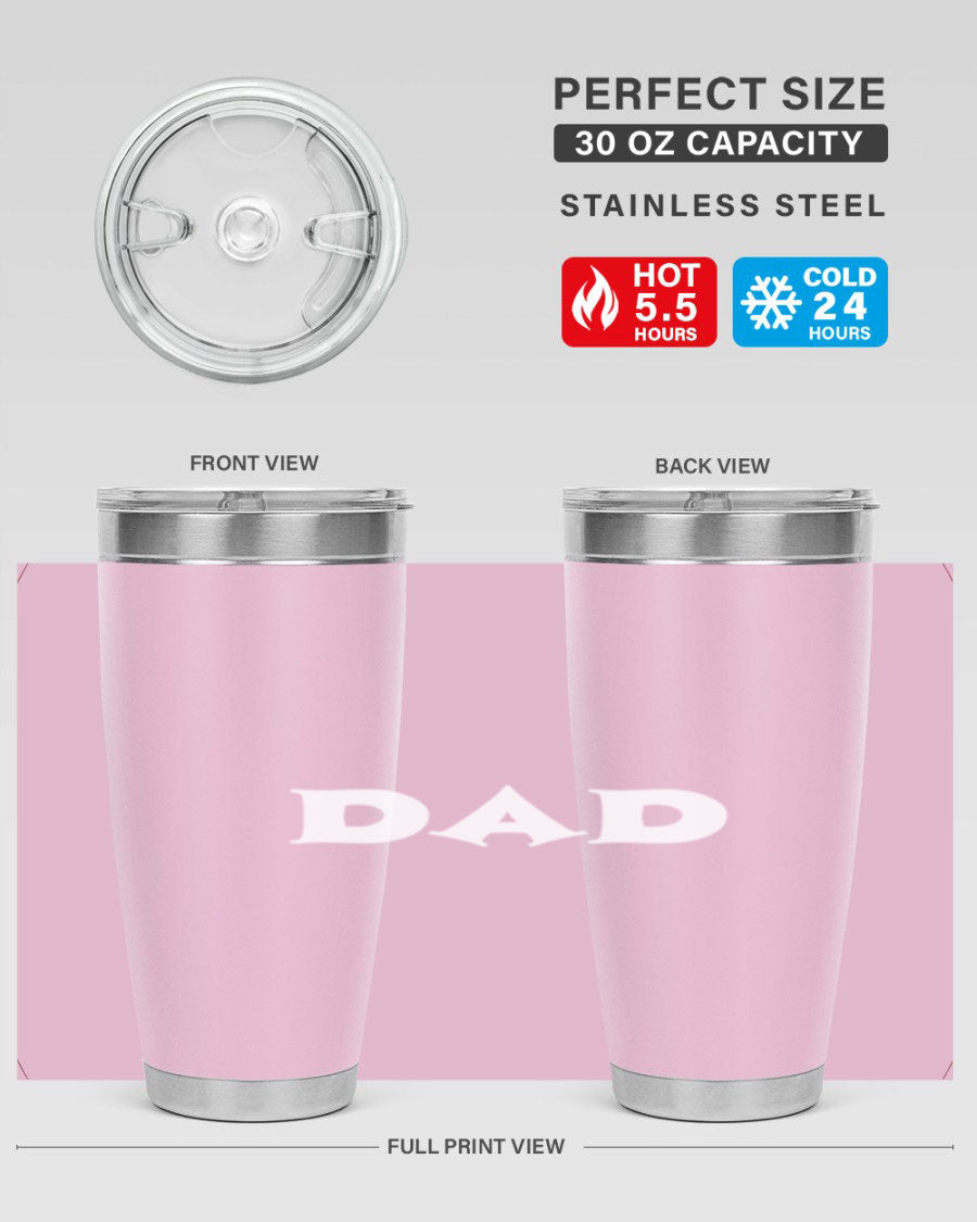 dadg 29# Tumbler in stainless steel with a drink-thru lid, showcasing its sleek design and double wall insulation.