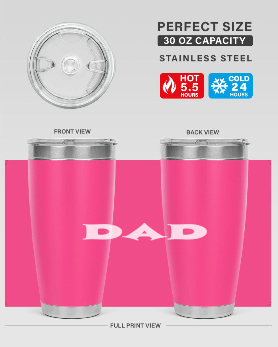 dadg 29# Tumbler in stainless steel with a drink-thru lid, showcasing its sleek design and double wall insulation.