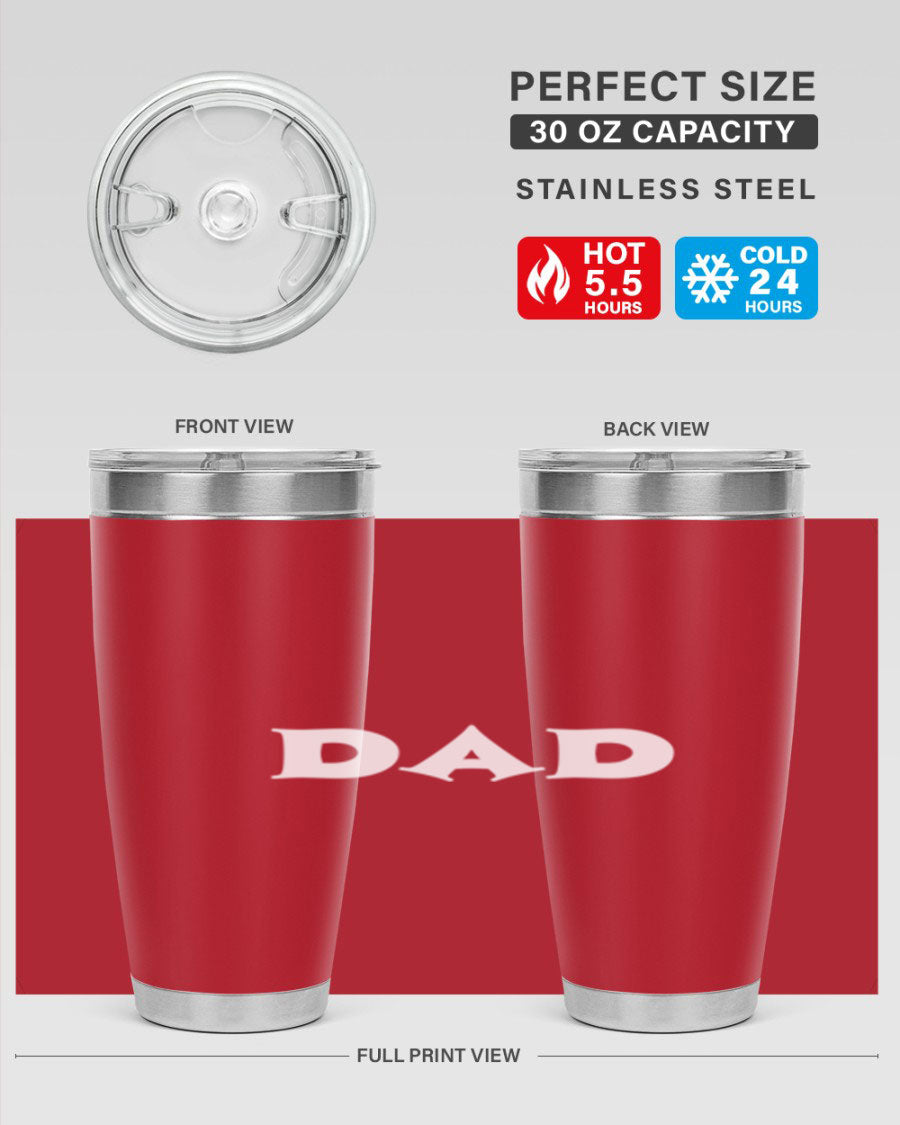 dadg 29# Tumbler in stainless steel with a drink-thru lid, showcasing its sleek design and double wall insulation.