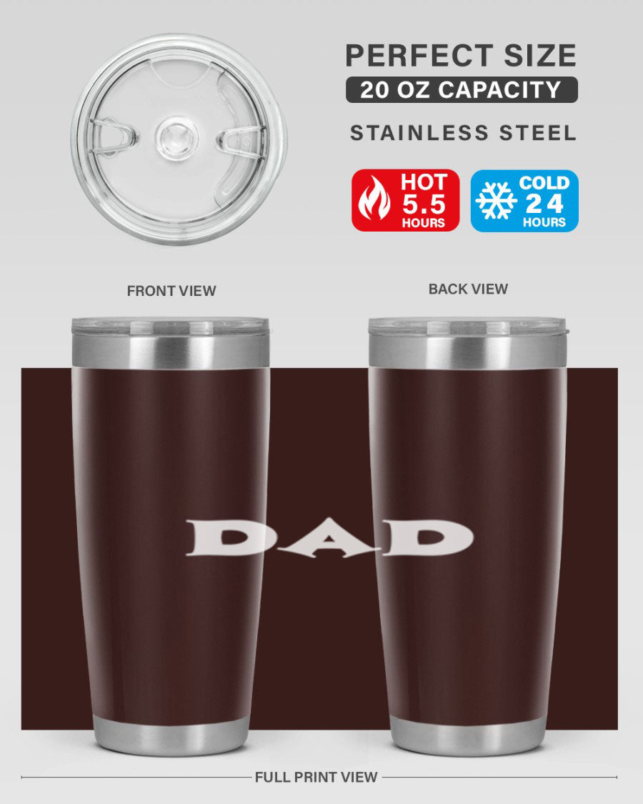 dadg 29# Tumbler in stainless steel with a drink-thru lid, showcasing its sleek design and double wall insulation.