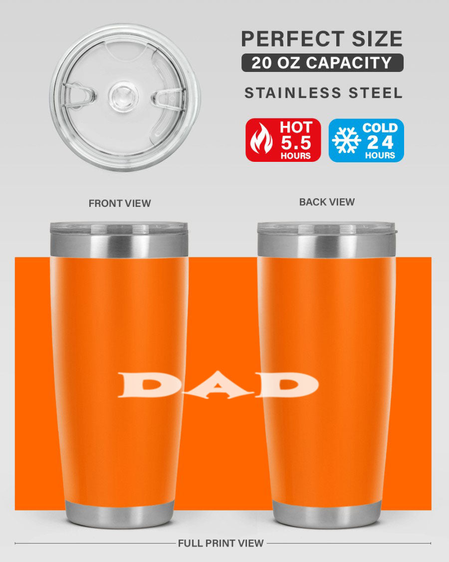 dadg 29# Tumbler in stainless steel with a drink-thru lid, showcasing its sleek design and double wall insulation.