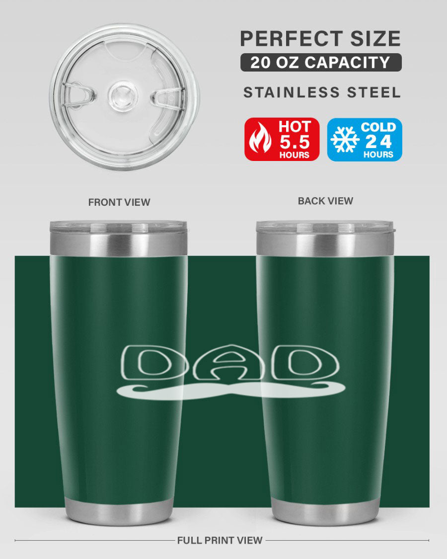 dadk 28# Tumbler in stainless steel with a sleek design, showcasing its double wall vacuum insulation and drink-thru lid.