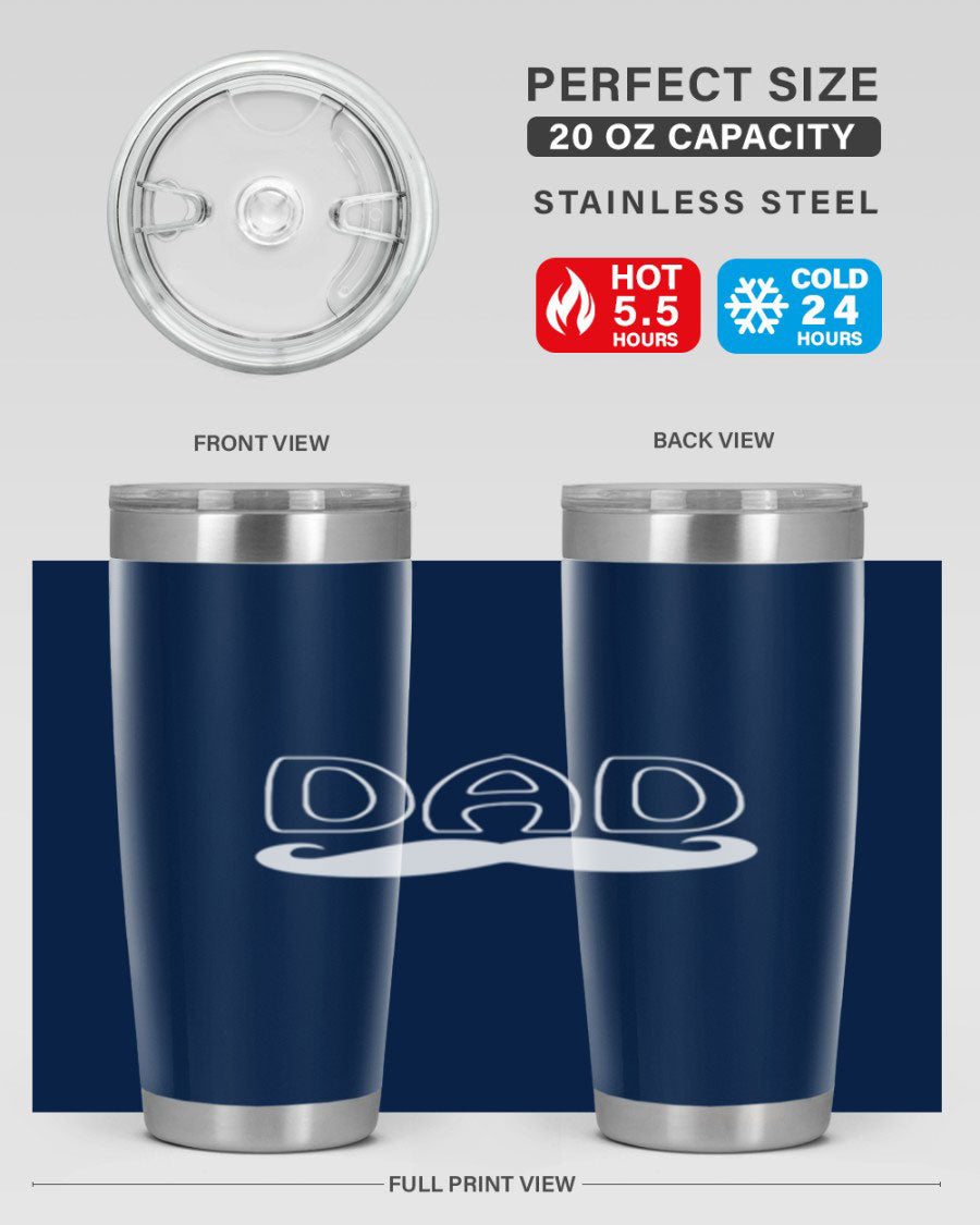 dadk 28# Tumbler in stainless steel with a sleek design, showcasing its double wall vacuum insulation and drink-thru lid.