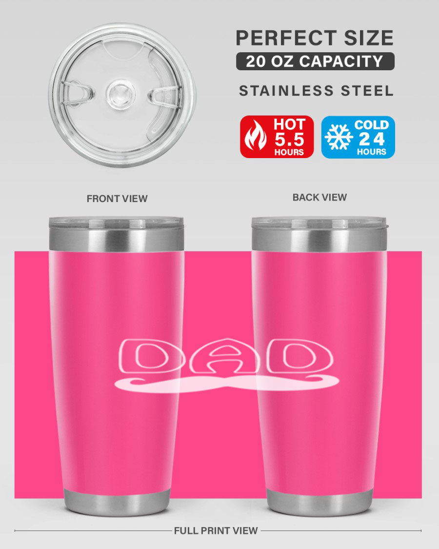 dadk 28# Tumbler in stainless steel with a sleek design, showcasing its double wall vacuum insulation and drink-thru lid.