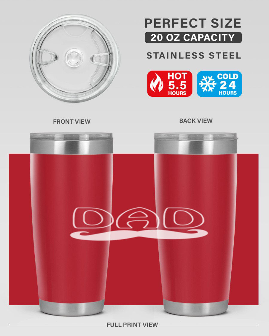 dadk 28# Tumbler in stainless steel with a sleek design, showcasing its double wall vacuum insulation and drink-thru lid.