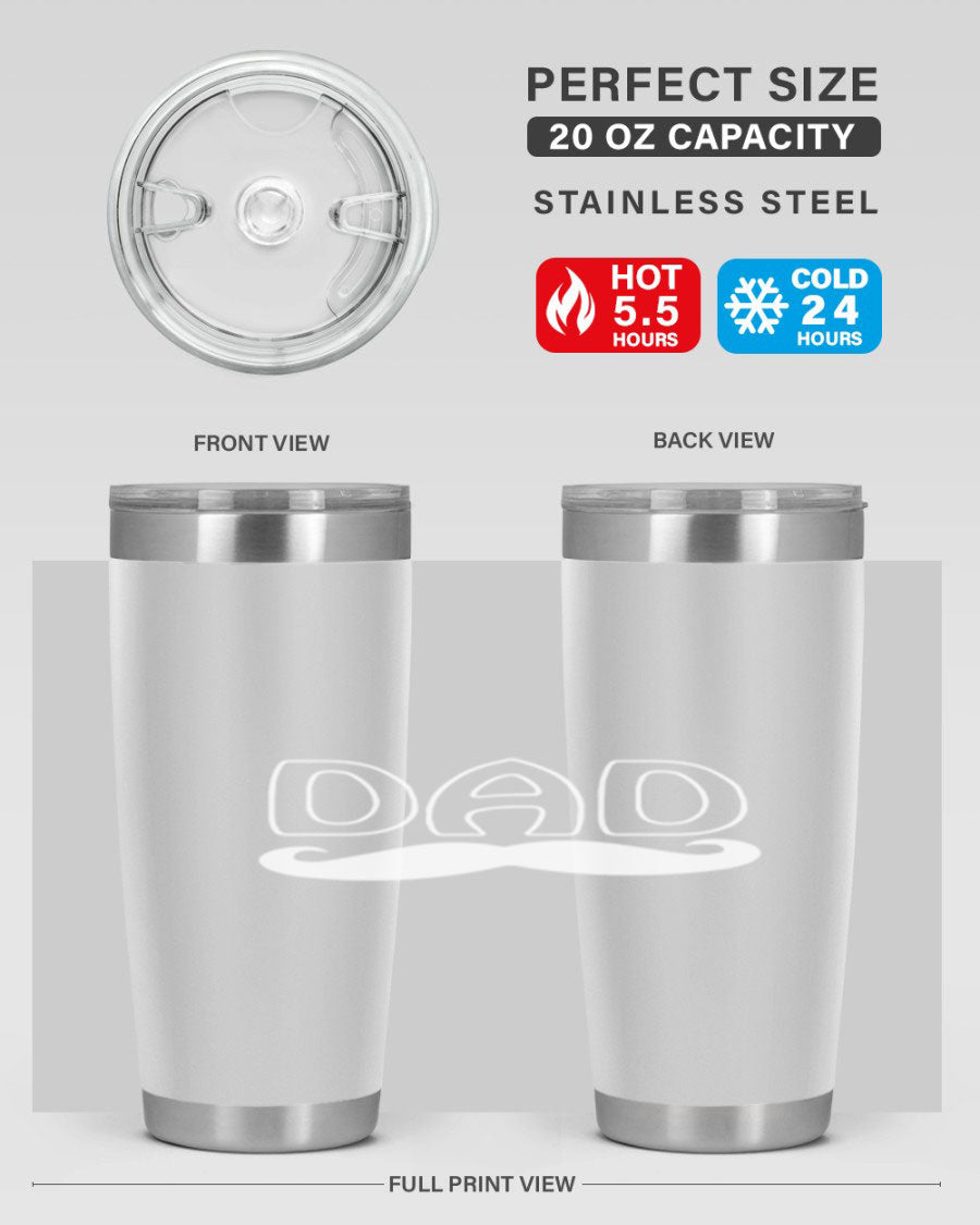 dadk 28# Tumbler in stainless steel with a sleek design, showcasing its double wall vacuum insulation and drink-thru lid.