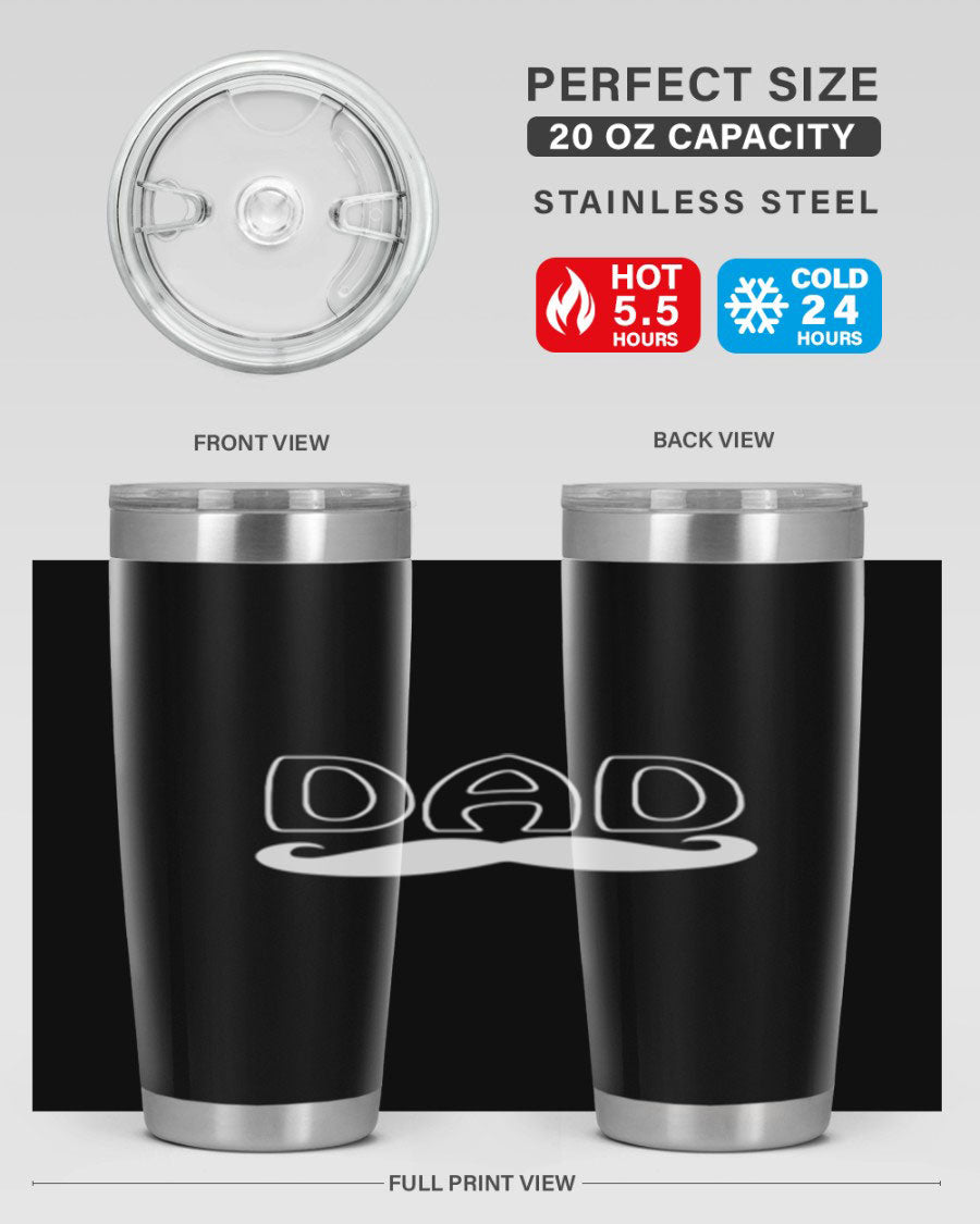 dadk 28# Tumbler in stainless steel with a sleek design, showcasing its double wall vacuum insulation and drink-thru lid.