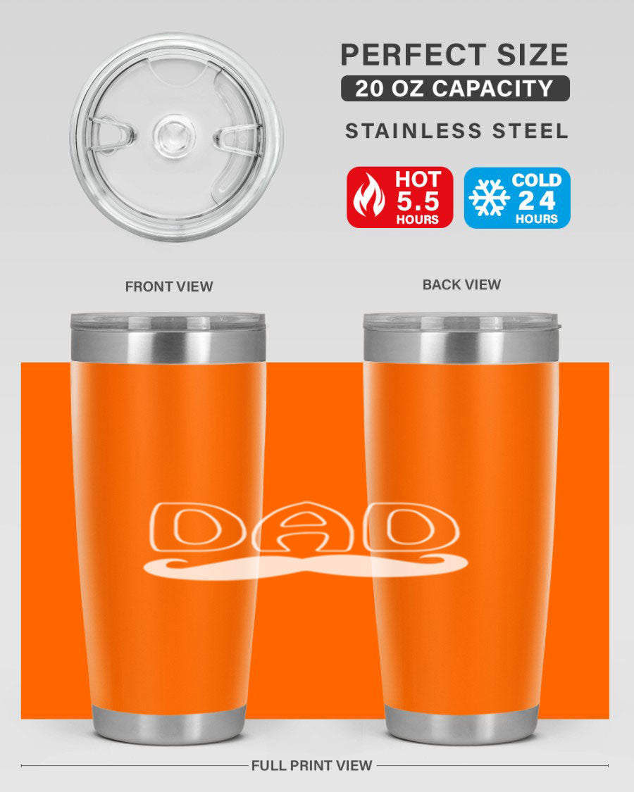 dadk 28# Tumbler in stainless steel with a sleek design, showcasing its double wall vacuum insulation and drink-thru lid.