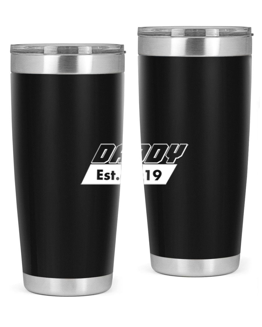 Daddy Est 24# Tumbler in stainless steel with a sleek design, perfect for keeping drinks hot or cold.