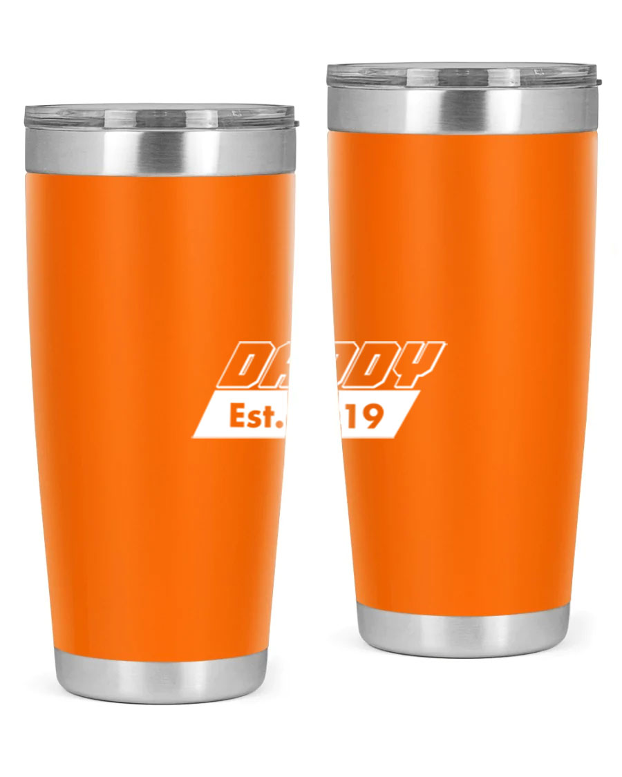 Daddy Est 24# Tumbler in stainless steel with a sleek design, perfect for keeping drinks hot or cold.