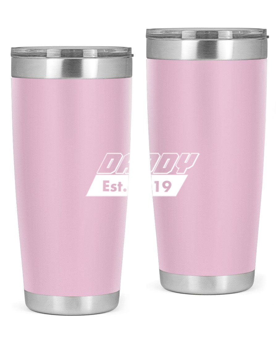 Daddy Est 24# Tumbler in stainless steel with a sleek design, perfect for keeping drinks hot or cold.