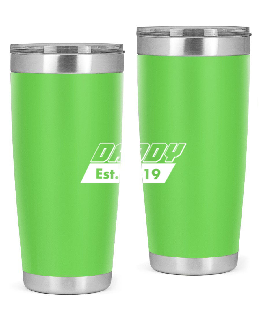 Daddy Est 24# Tumbler in stainless steel with a sleek design, perfect for keeping drinks hot or cold.