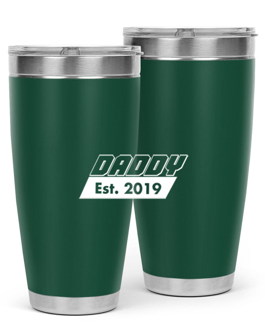Daddy Est 24# Tumbler in stainless steel with a sleek design, perfect for keeping drinks hot or cold.