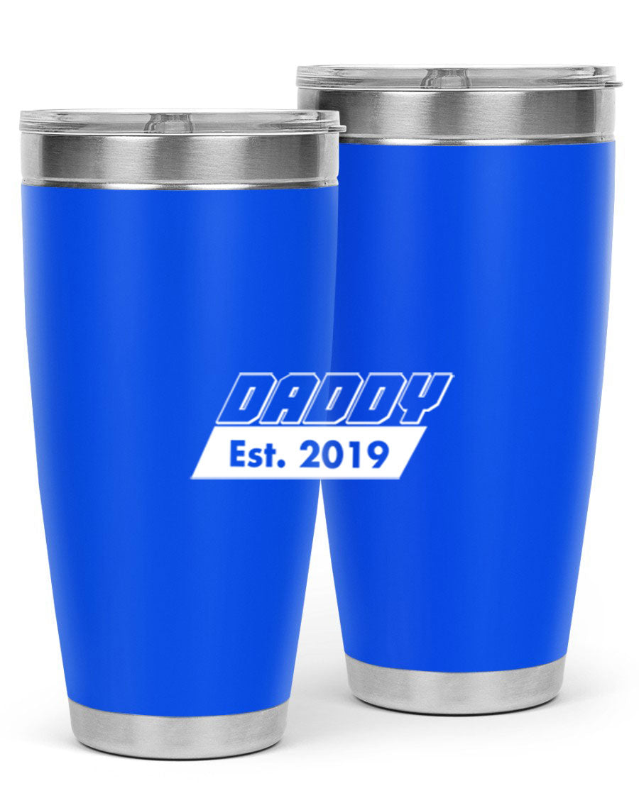 Daddy Est 24# Tumbler in stainless steel with a sleek design, perfect for keeping drinks hot or cold.