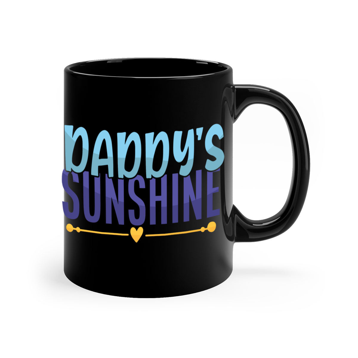 Daddys Sunshine 19# Mug featuring a glossy finish, colored handle, and interior, available in multiple colors.