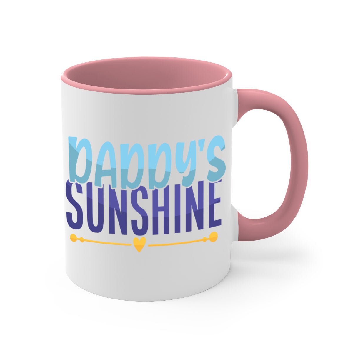 Daddys Sunshine Style 267# Mug with colorful handle and glossy finish, available in multiple colors.