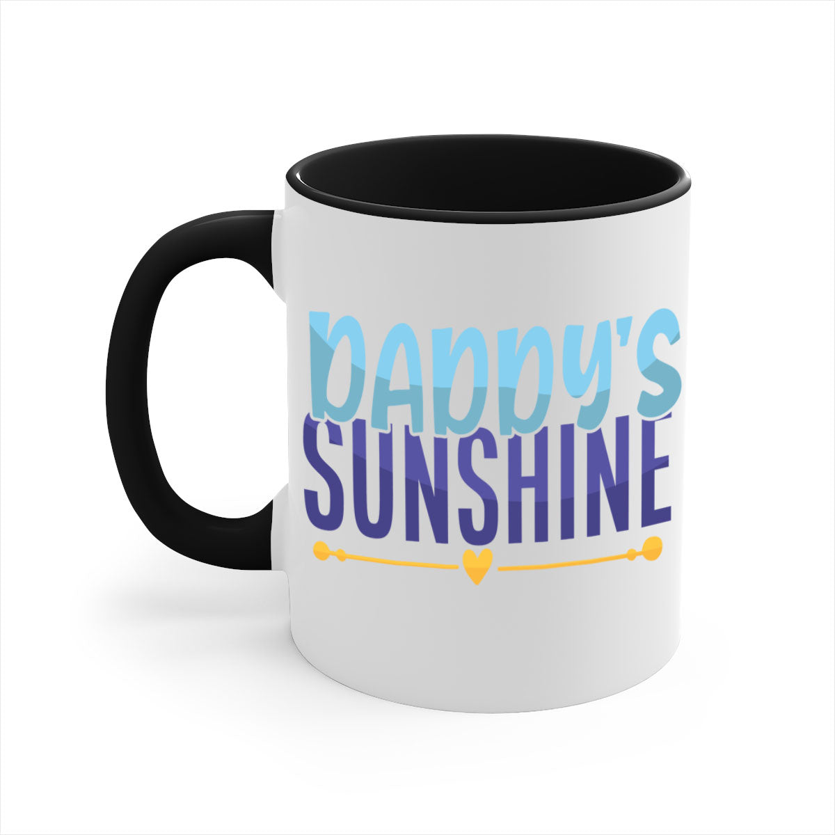 Daddys Sunshine Style 267# Mug with colorful handle and glossy finish, available in multiple colors.