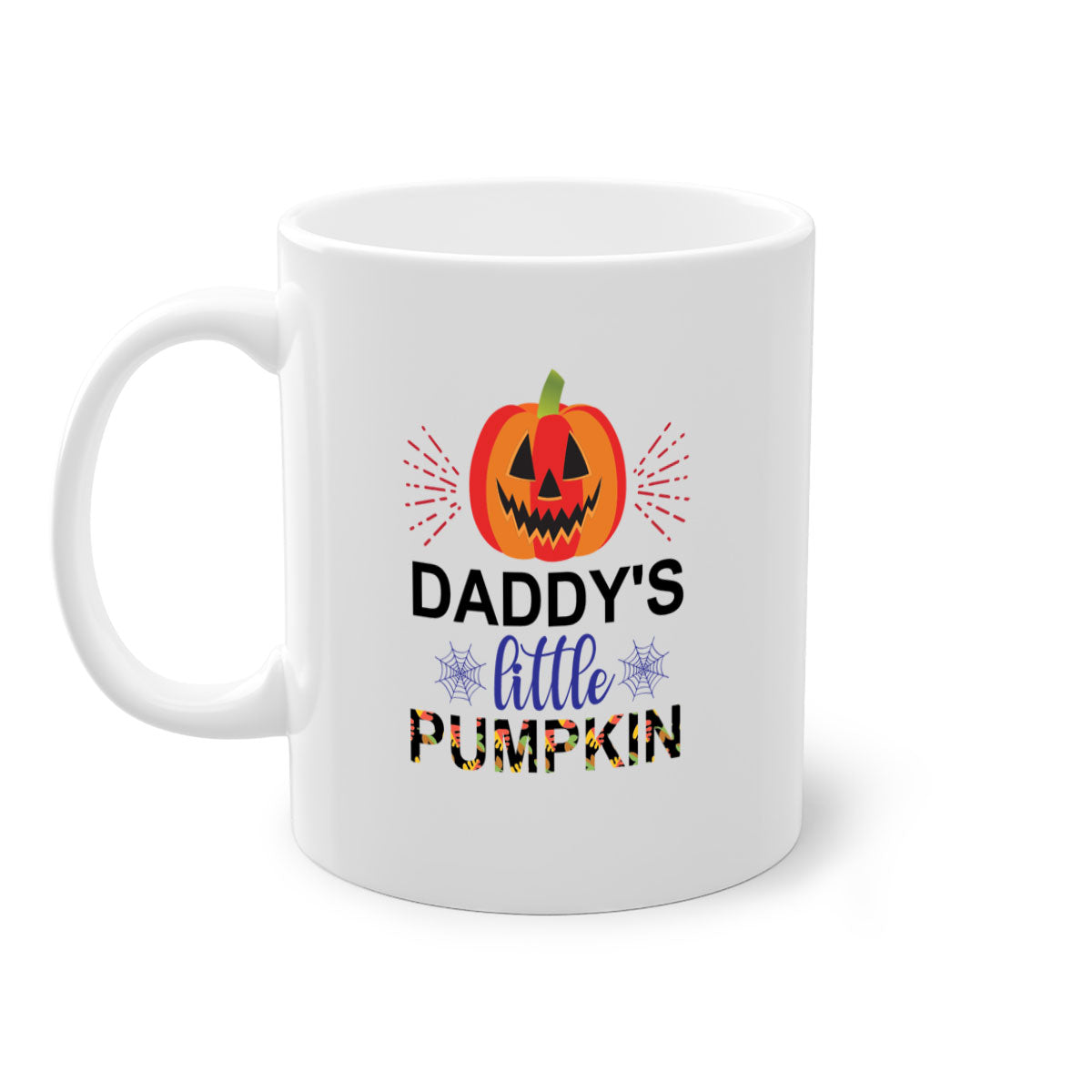 Daddyslittlepumpkin 68# Mug featuring a two-tone design with a colored handle and glossy finish, available in multiple colors.