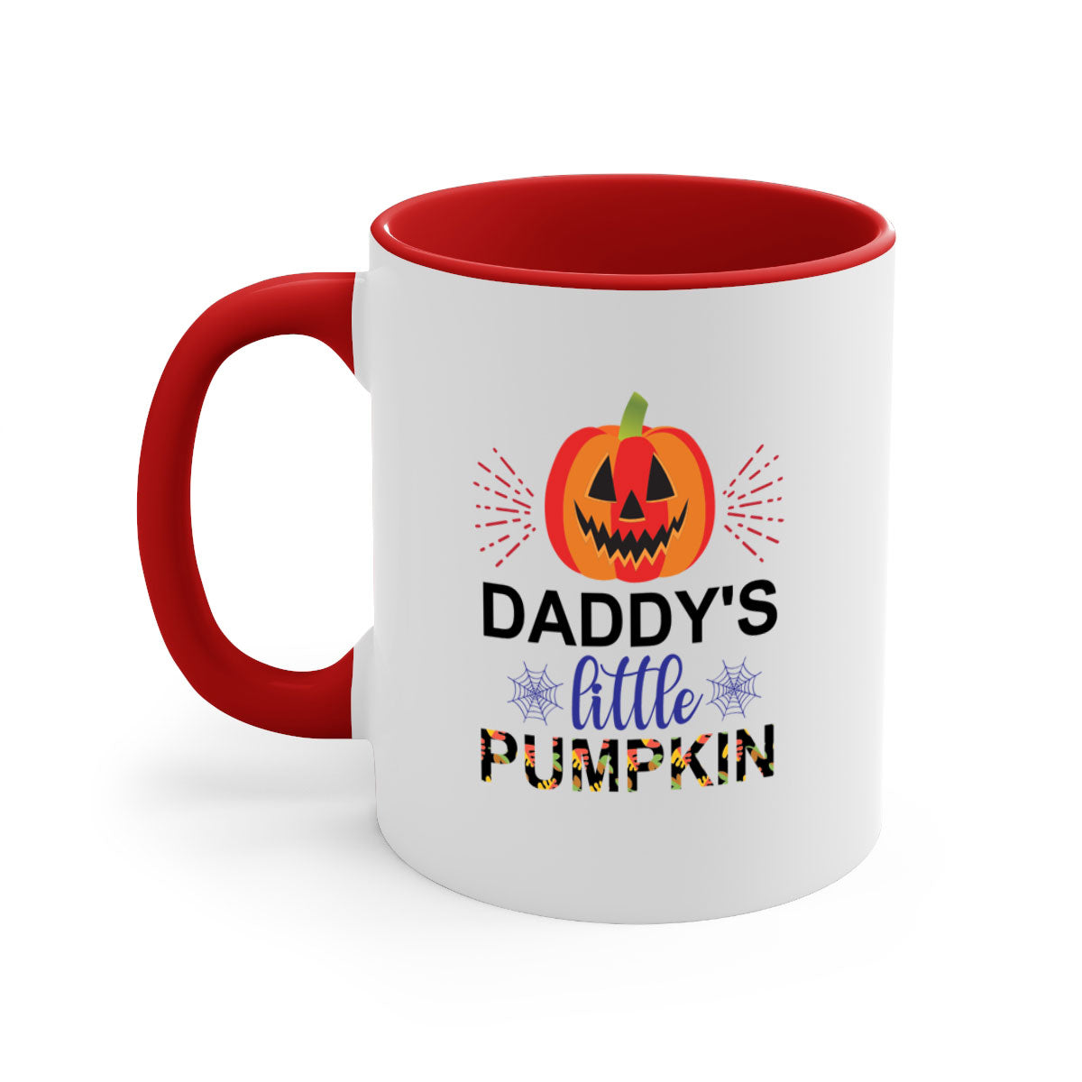 Daddyslittlepumpkin 68# Mug featuring a two-tone design with a colored handle and glossy finish, available in multiple colors.