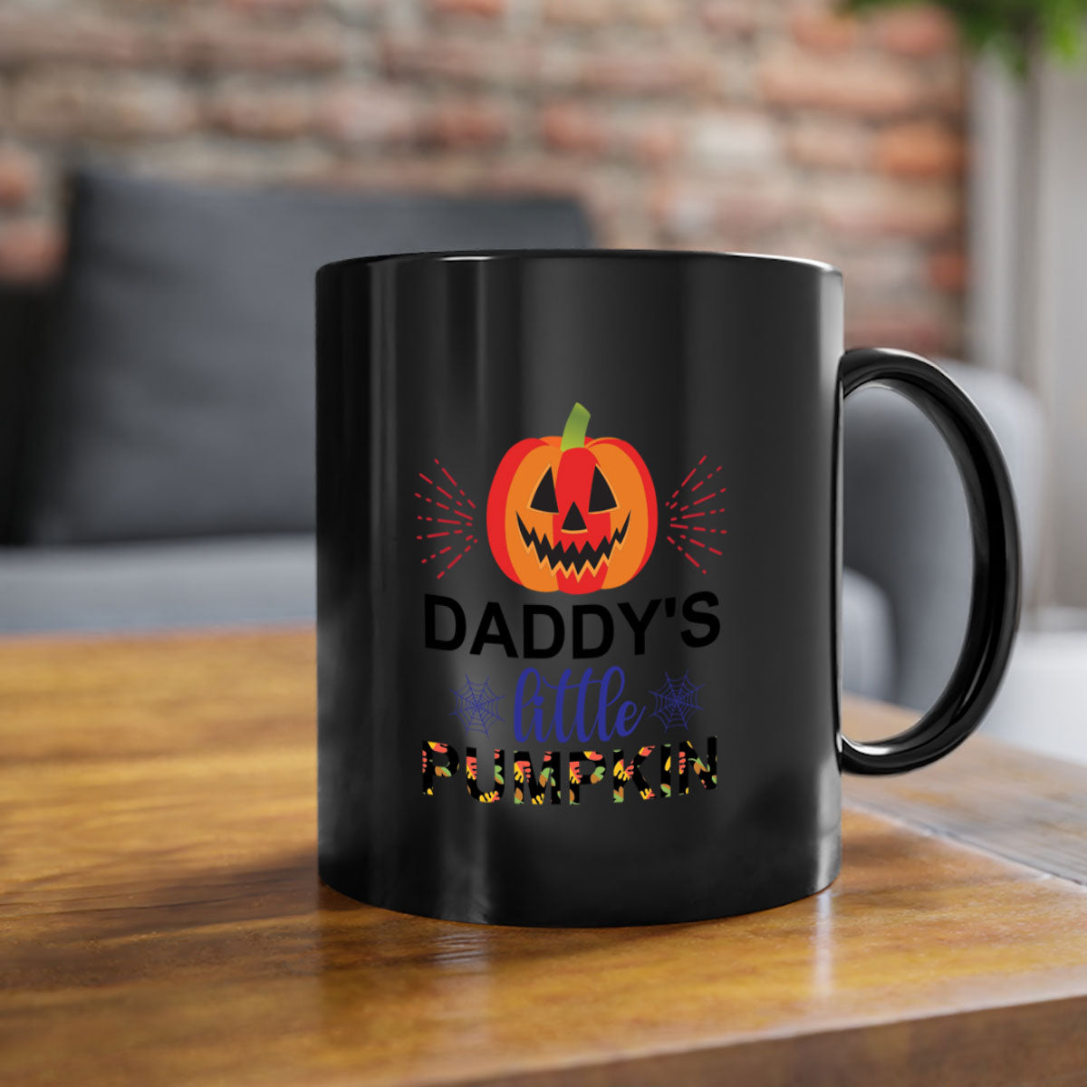 Daddyslittlepumpkin 68# Mug featuring a two-tone design with a colored handle and glossy finish, available in multiple colors.