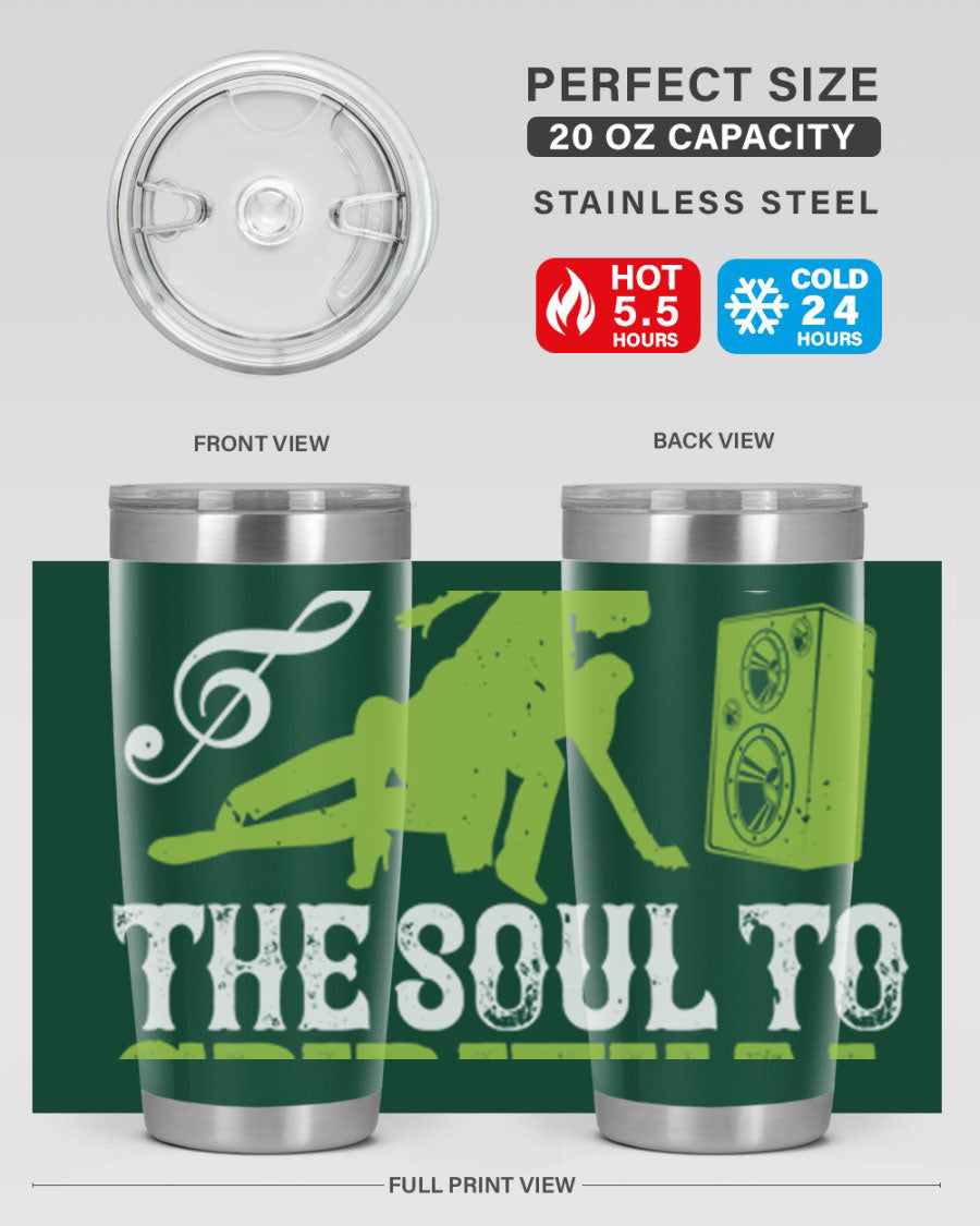 Daily Dance Tumbler in stainless steel with a copper lining, featuring a press-in lid, designed for hot and cold beverages.