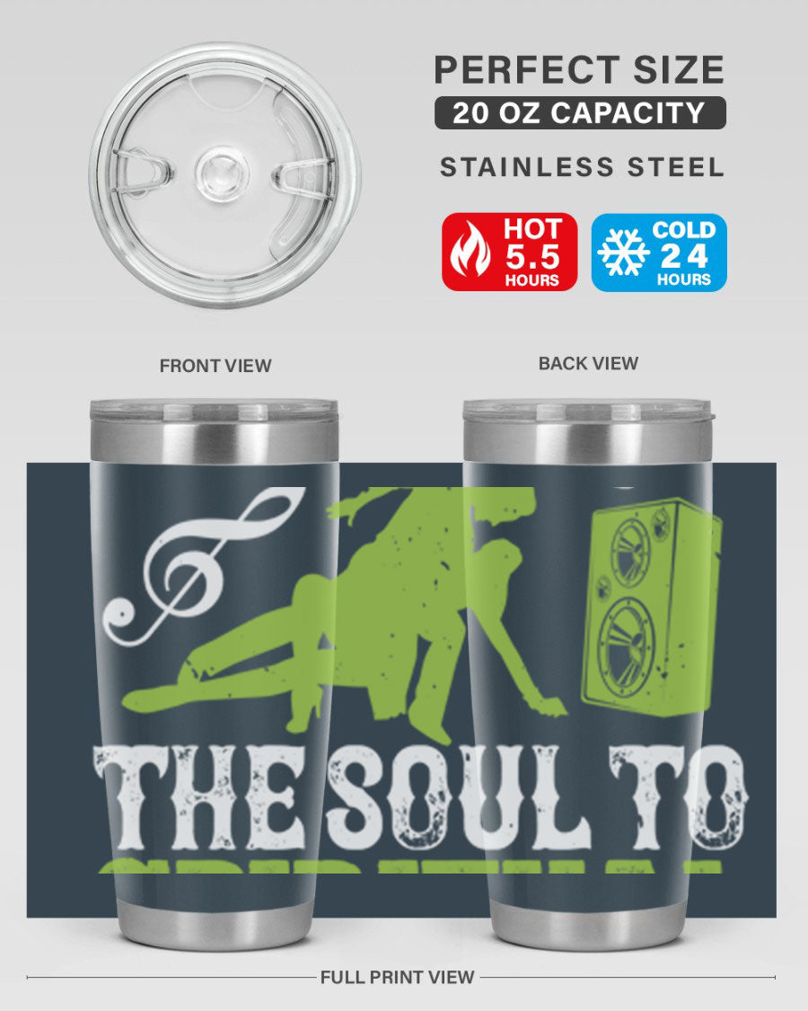 Daily Dance Tumbler in stainless steel with a copper lining, featuring a press-in lid, designed for hot and cold beverages.