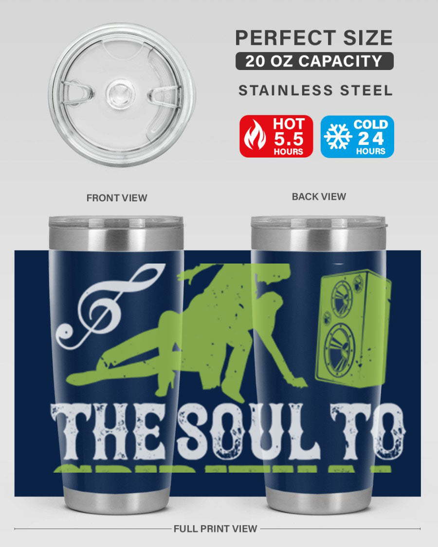 Daily Dance Tumbler in stainless steel with a copper lining, featuring a press-in lid, designed for hot and cold beverages.