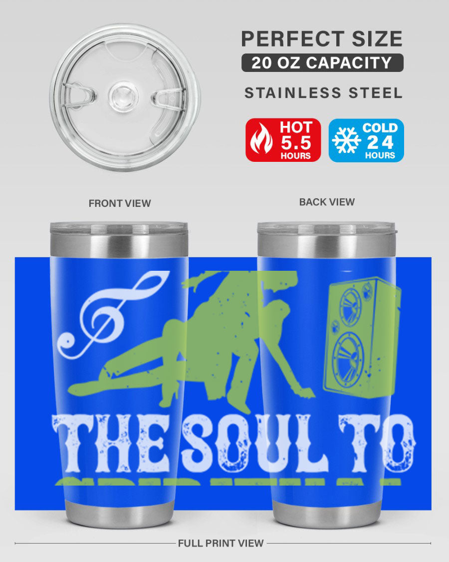 Daily Dance Tumbler in stainless steel with a copper lining, featuring a press-in lid, designed for hot and cold beverages.