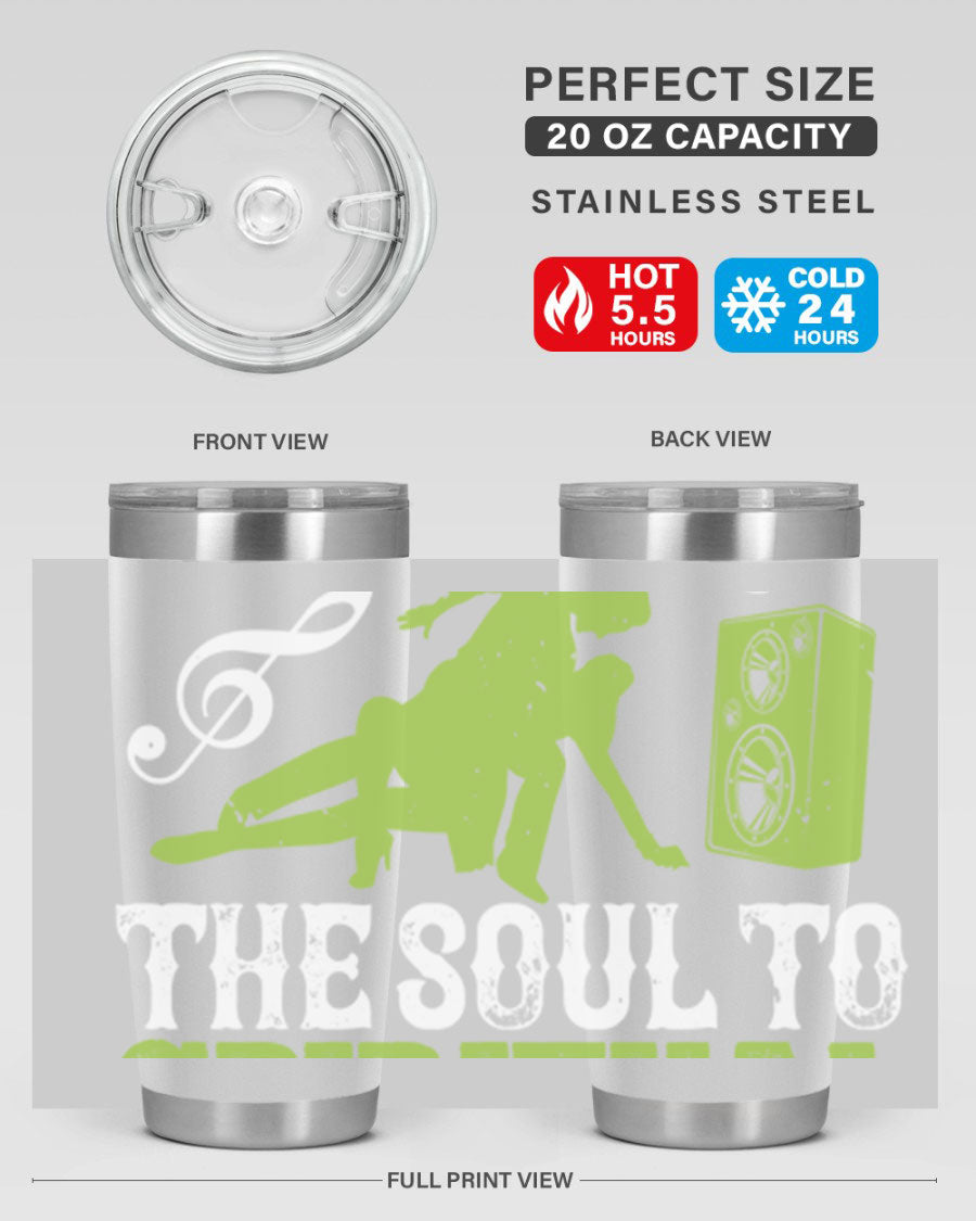 Daily Dance Tumbler in stainless steel with a copper lining, featuring a press-in lid, designed for hot and cold beverages.