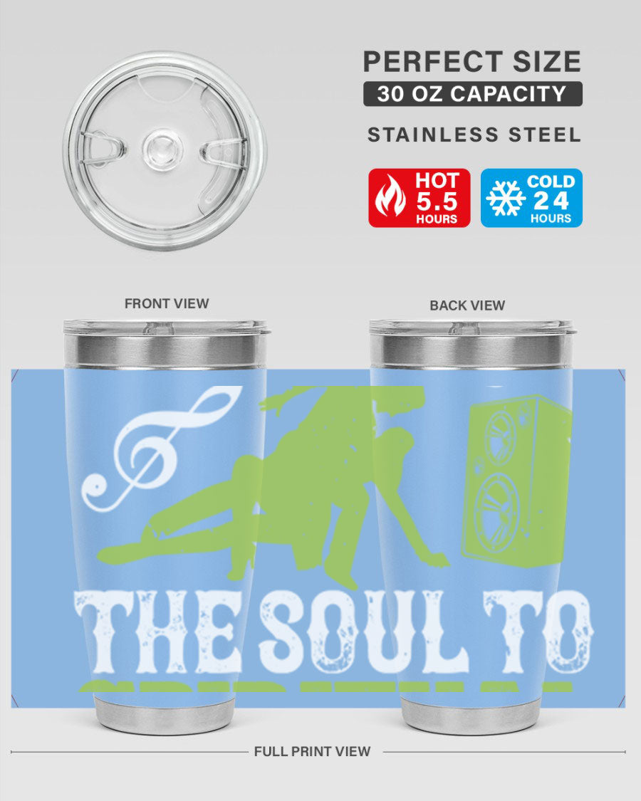 Daily Dance Tumbler in stainless steel with a copper lining, featuring a press-in lid, designed for hot and cold beverages.