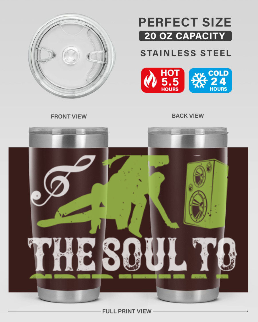 Daily Dance Tumbler in stainless steel with a copper lining, featuring a press-in lid, designed for hot and cold beverages.