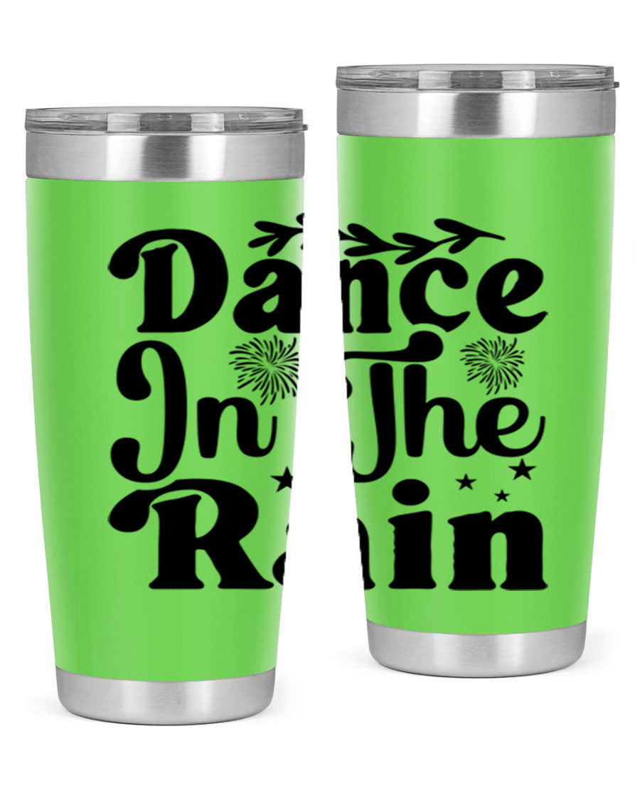 Dance In The Rain 115# Tumbler, a stylish 20oz double wall vacuum stainless steel tumbler with copper lining and a drink-thru lid.
