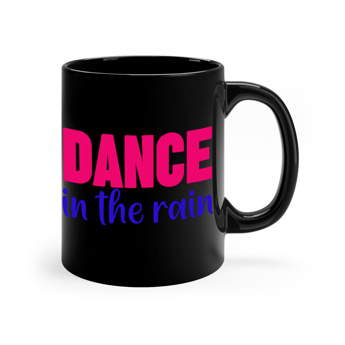 Dance in the Rain 119# Mug featuring a glossy finish, colored handle, and interior, available in five vibrant colors.