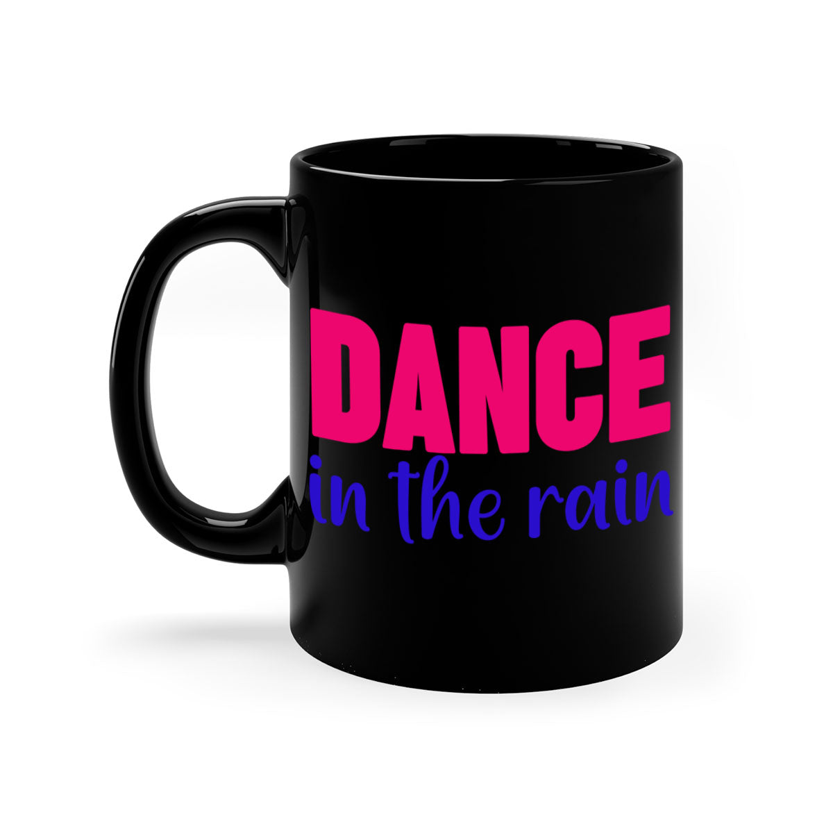 Dance in the Rain 119# Mug featuring a glossy finish, colored handle, and interior, available in five vibrant colors.