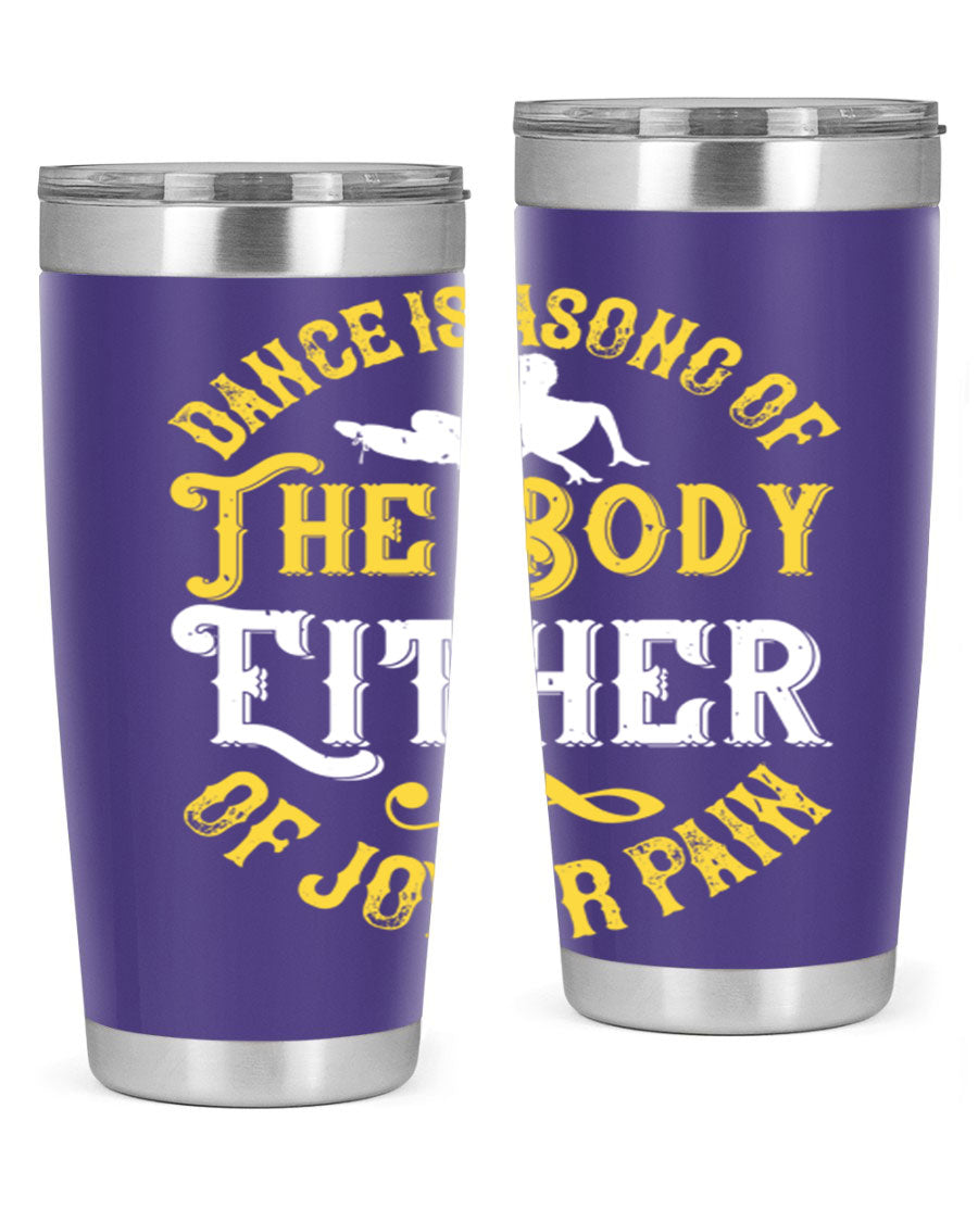 Dance is a song of the body tumbler featuring a sleek stainless steel design, perfect for hot and cold beverages.