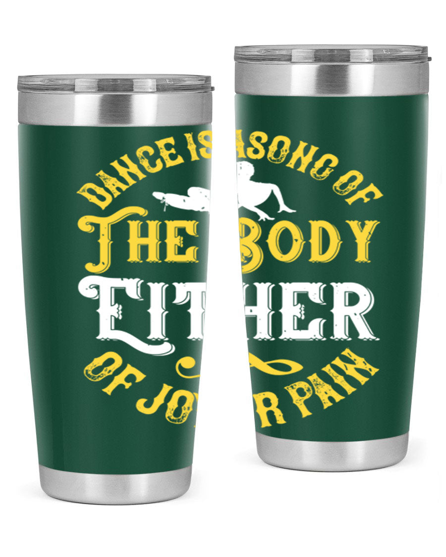 Dance is a song of the body tumbler featuring a sleek stainless steel design, perfect for hot and cold beverages.