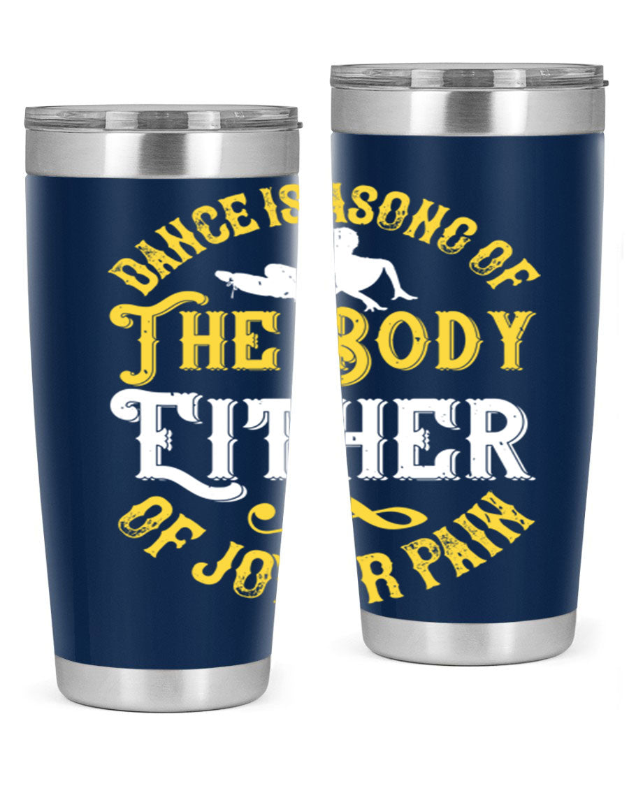 Dance is a song of the body tumbler featuring a sleek stainless steel design, perfect for hot and cold beverages.