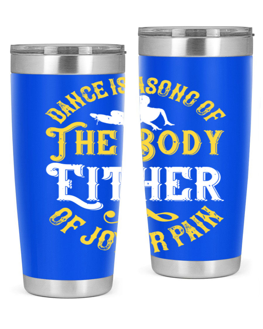 Dance is a song of the body tumbler featuring a sleek stainless steel design, perfect for hot and cold beverages.