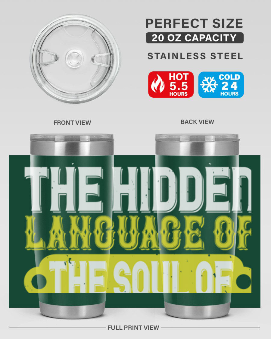 Stylish 20oz and 30oz tumblers featuring a dance theme, made of double wall vacuum stainless steel with copper lining, perfect for hot and cold beverages.