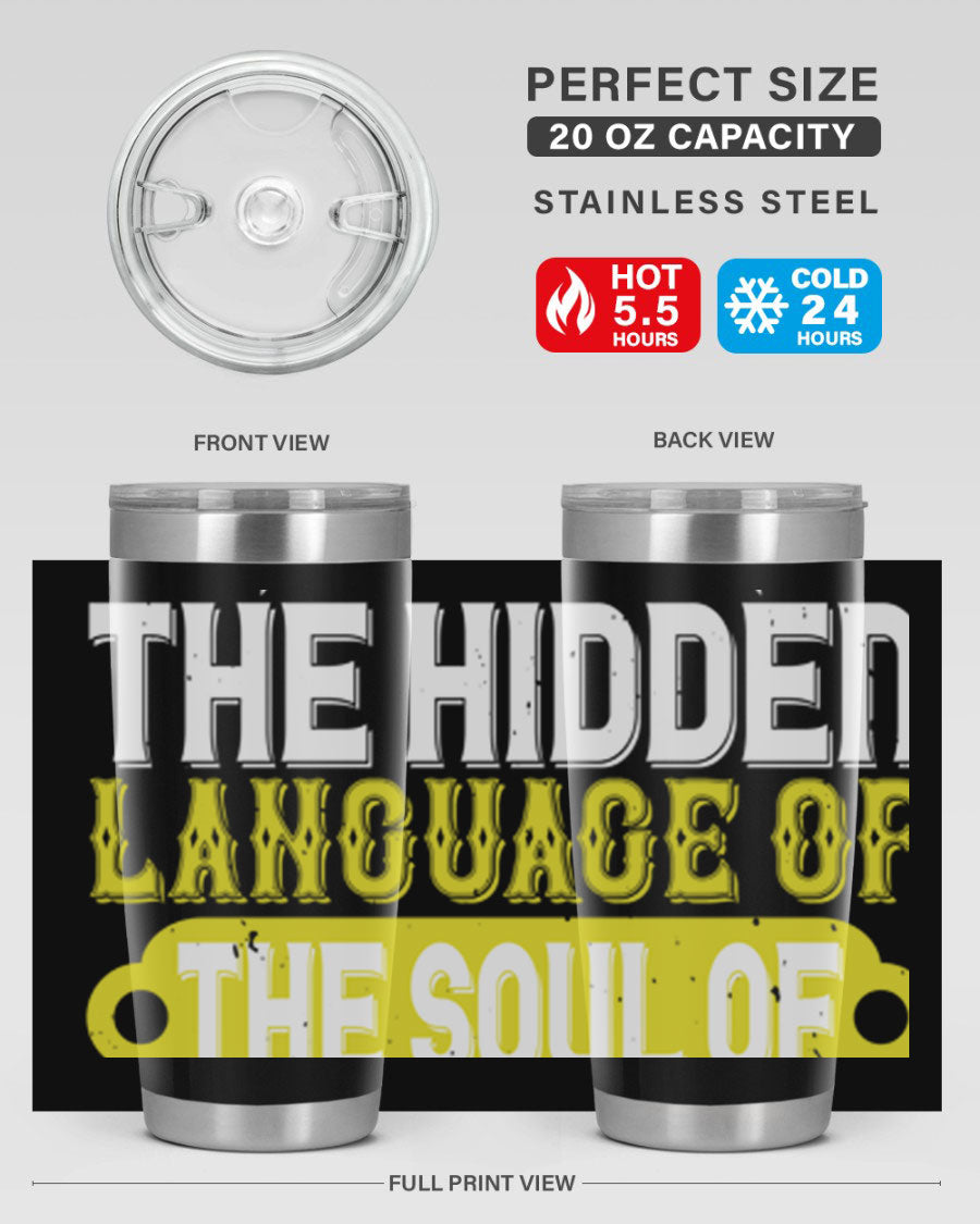 Stylish 20oz and 30oz tumblers featuring a dance theme, made of double wall vacuum stainless steel with copper lining, perfect for hot and cold beverages.