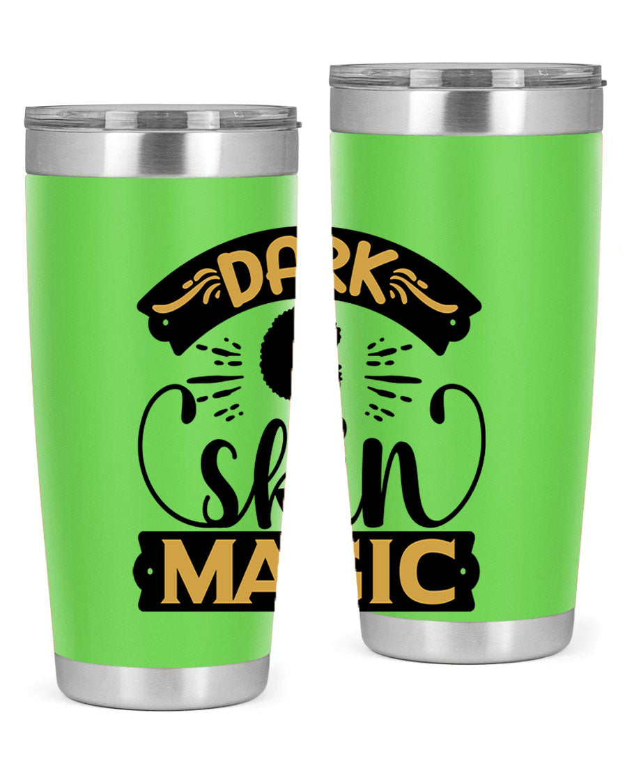 Dark Skin Magic Style 42# Tumbler in stainless steel with vibrant design, perfect for hot and cold beverages.