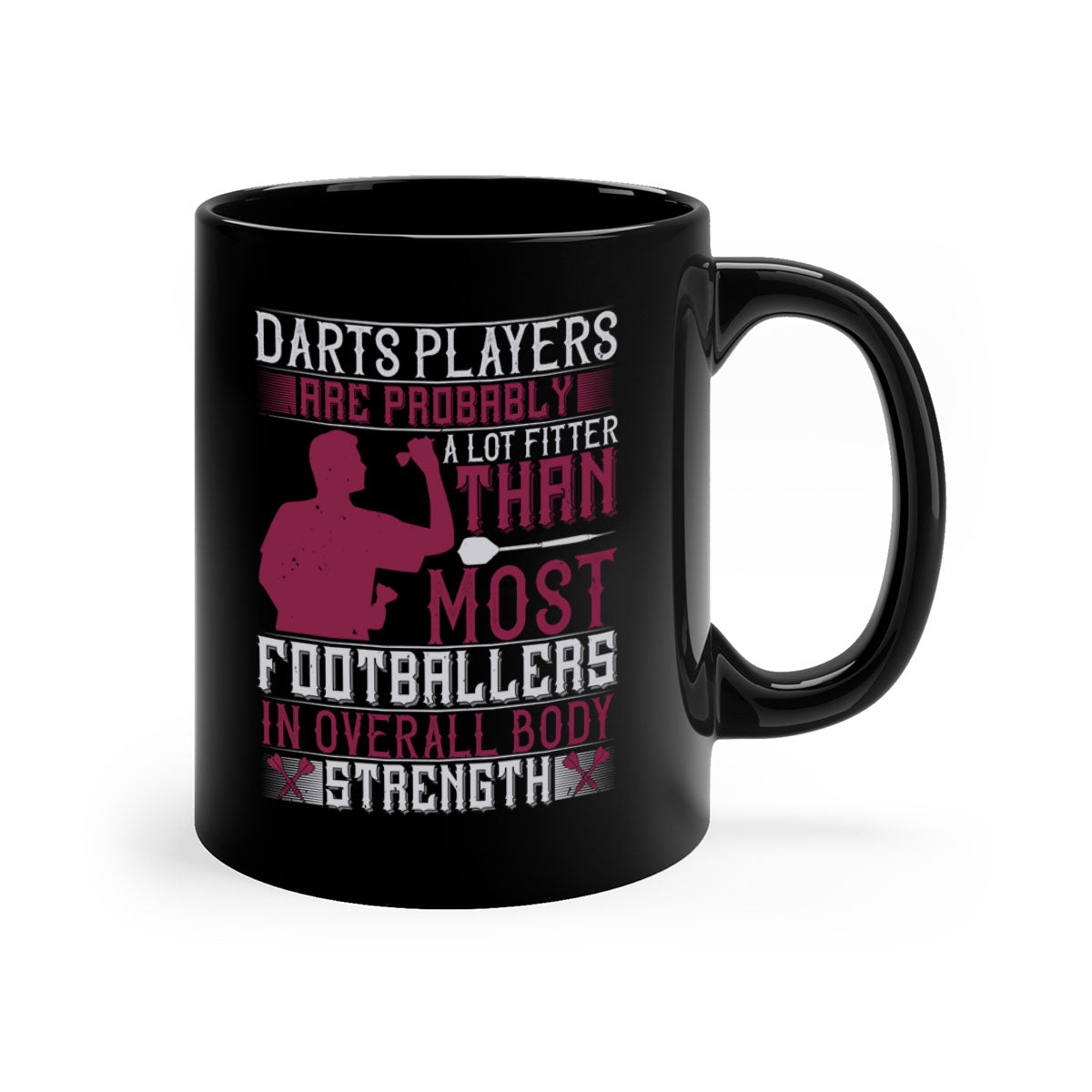 A stylish two-tone Darts players mug with a colored handle and glossy finish, available in multiple colors and sizes.