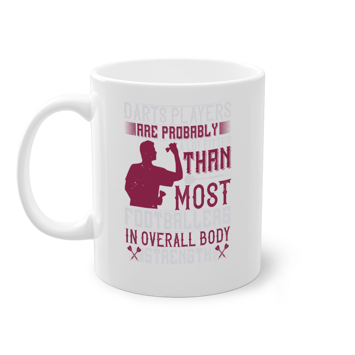 A stylish two-tone Darts players mug with a colored handle and glossy finish, available in multiple colors and sizes.