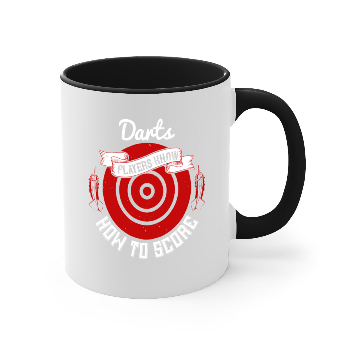 Darts players know how to score 2293# Mug with colored handle and glossy finish, available in multiple colors.
